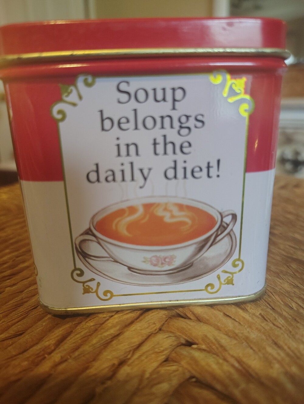 Vintage Red Soup Decorative Tin - Picture 2 of 7
